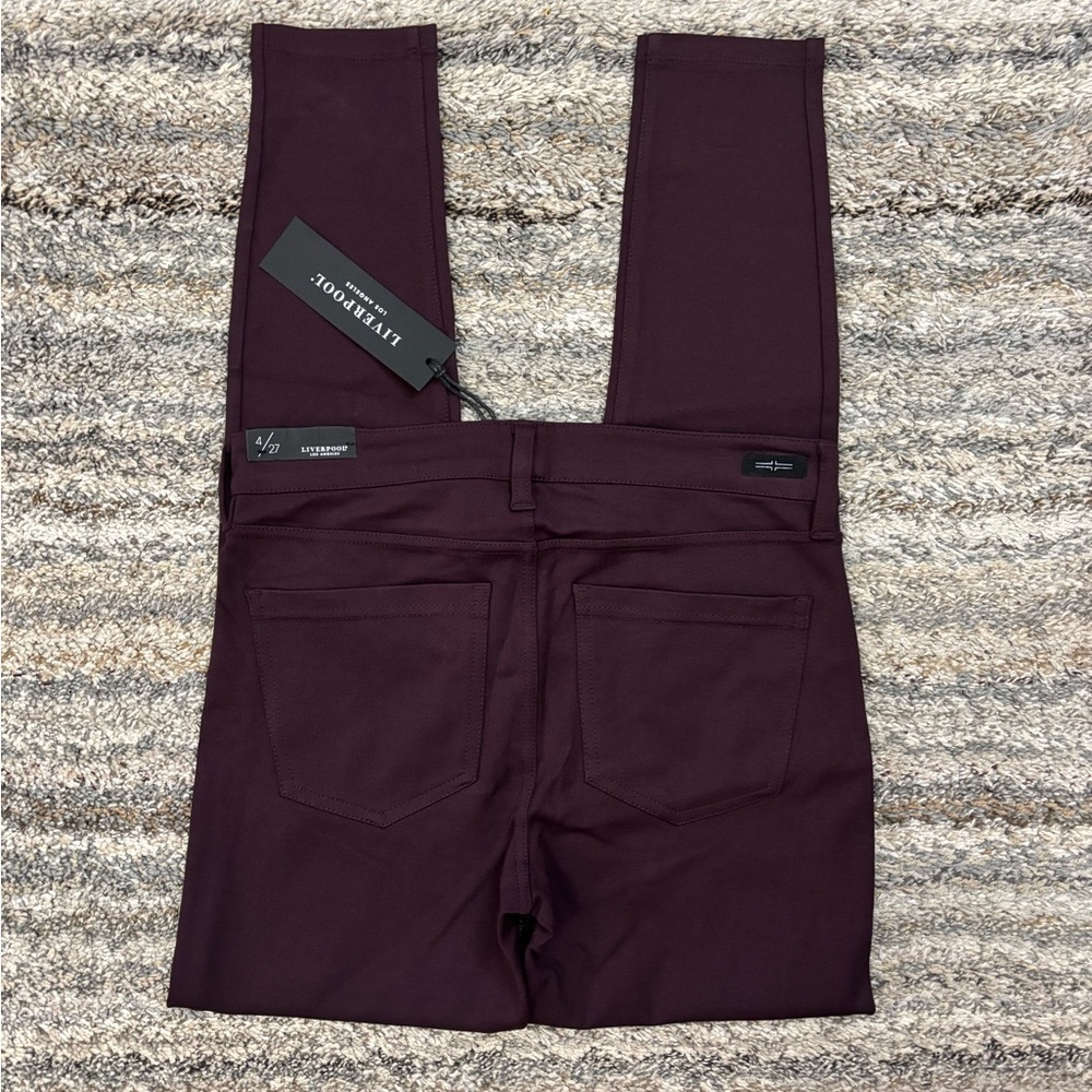 Liverpool Women Mid Rise Skinny Jeans In Aubergine Sz 4/27 NWT | Liverpool Jean- - Picture 2 of 14